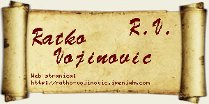 Ratko Vojinović vizit kartica